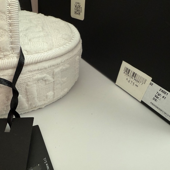 Versace White Medusa Head Fabric platform slippers new / pick size Variety - Picture 15 of 16